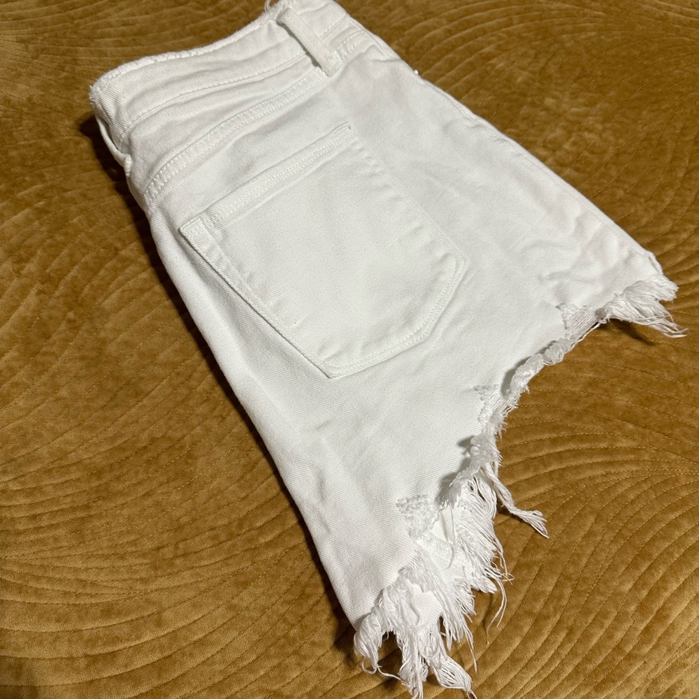 Good American White Denim Shorts